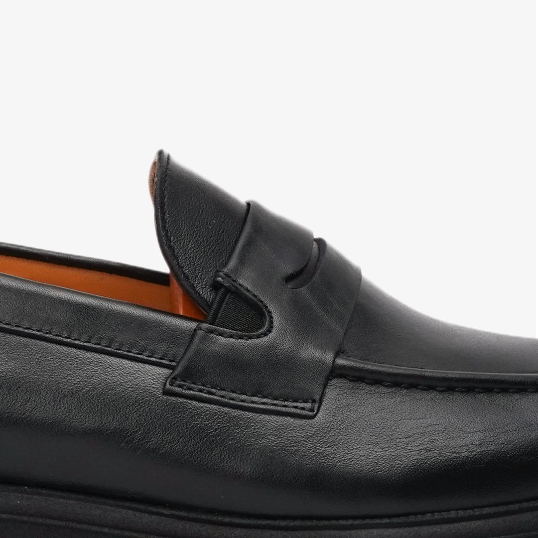MOCASSIN LEO en Cuir, Noir – CL438