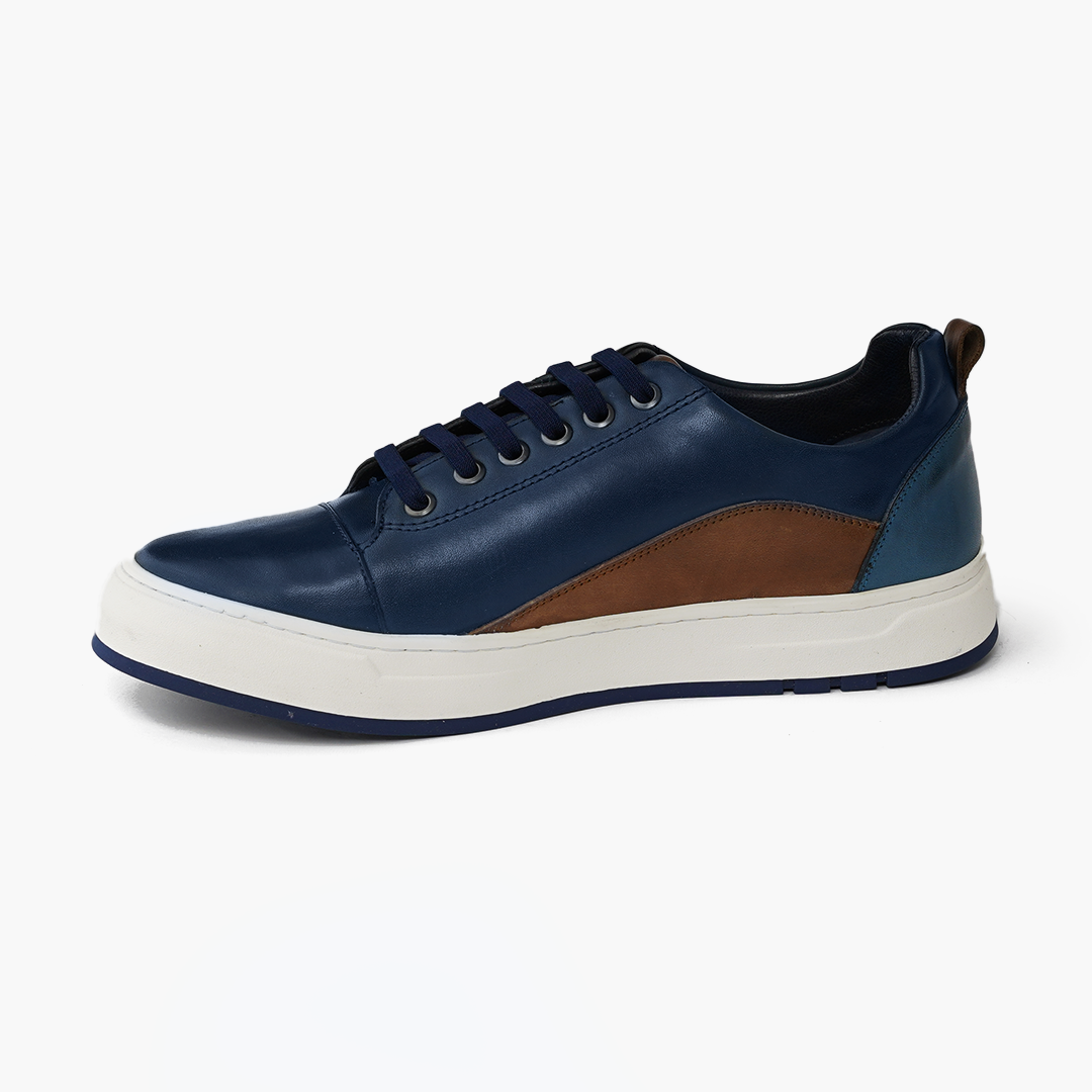 BASKET BOLT en Cuir, Bleu -CL6069